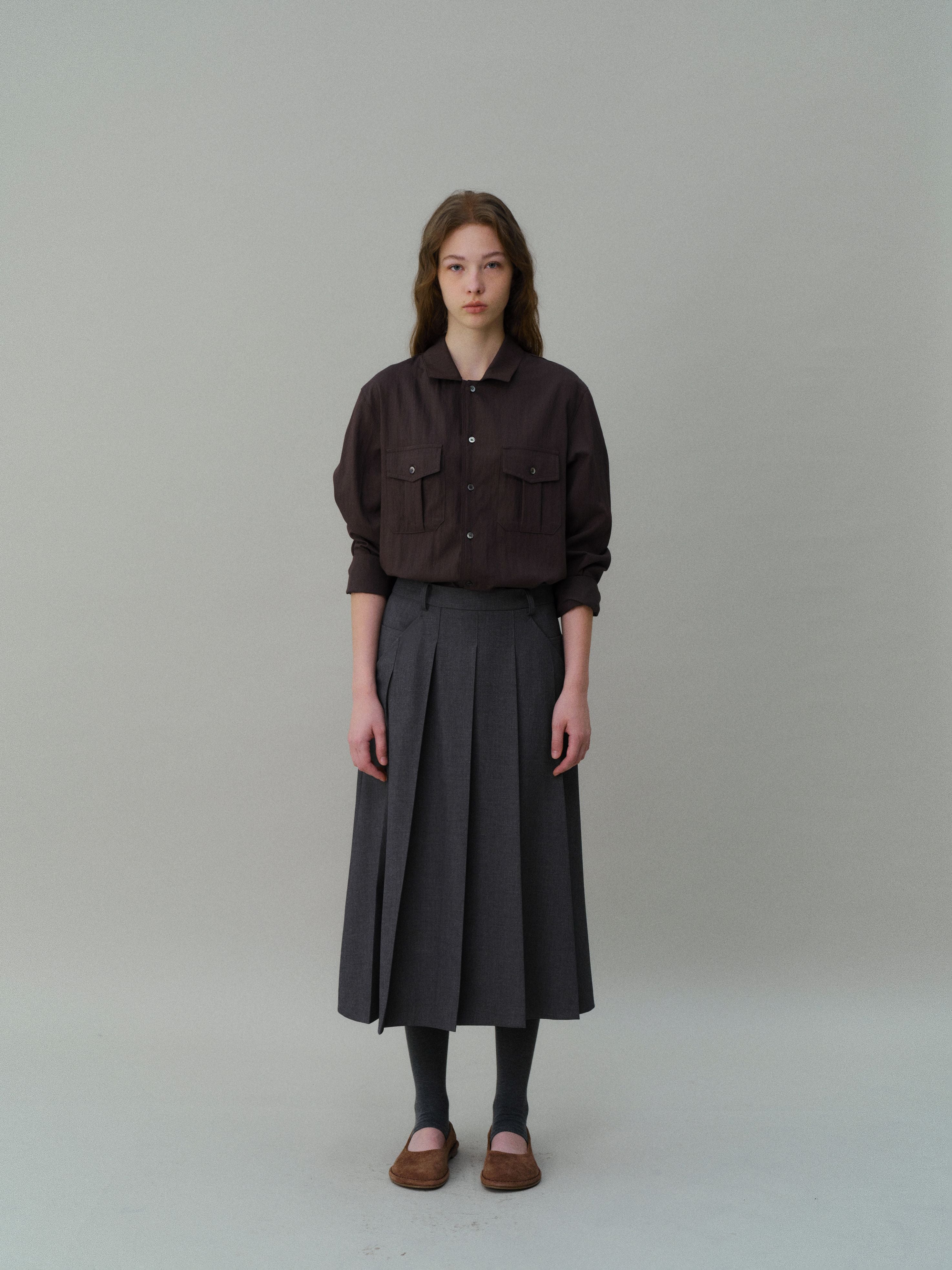 AUBOUR wrinkled signature shirts (5 colors)