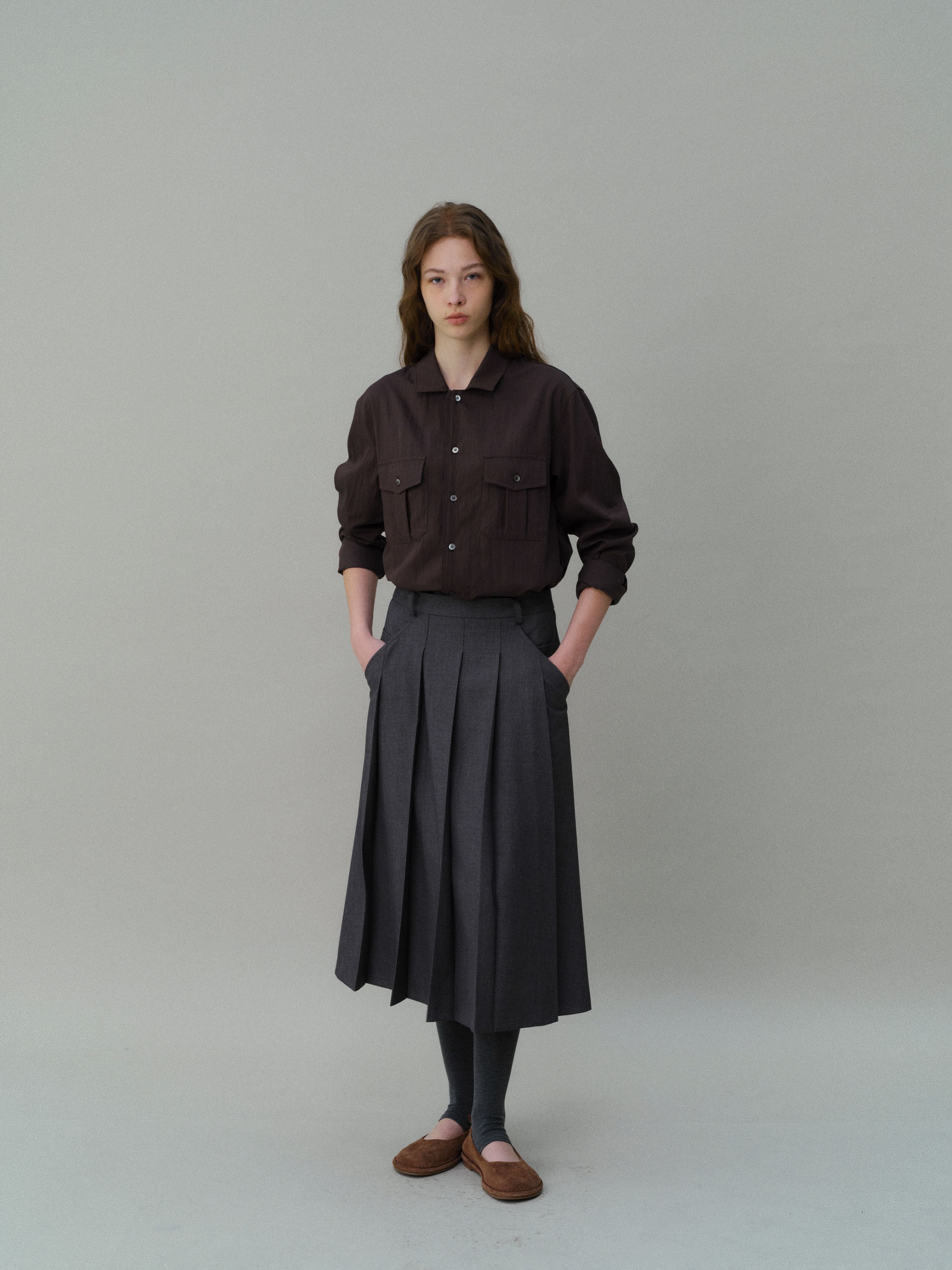 AUBOUR wrinkled signature shirts (5 colors)