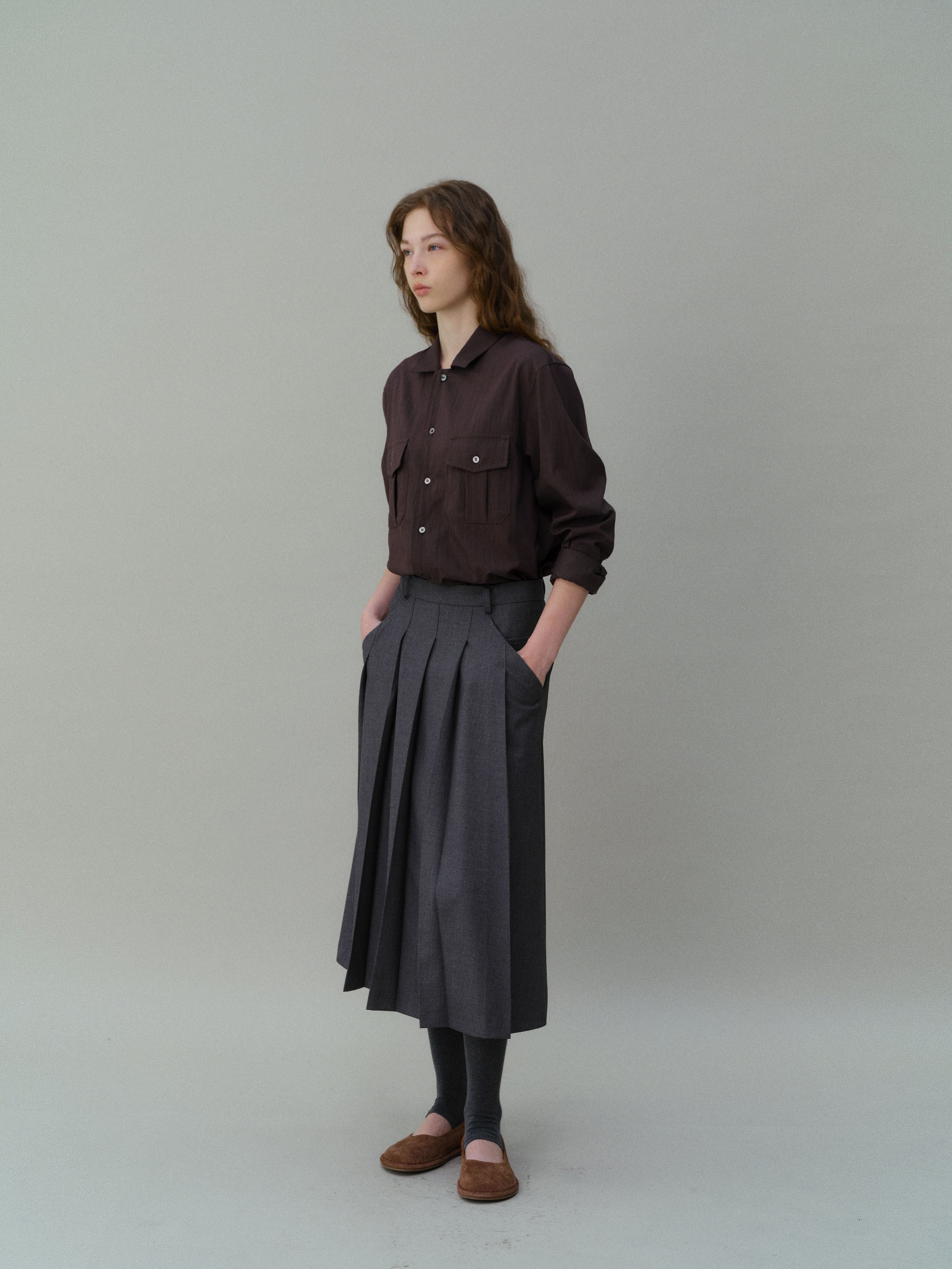 AUBOUR wrinkled signature shirts (5 colors)