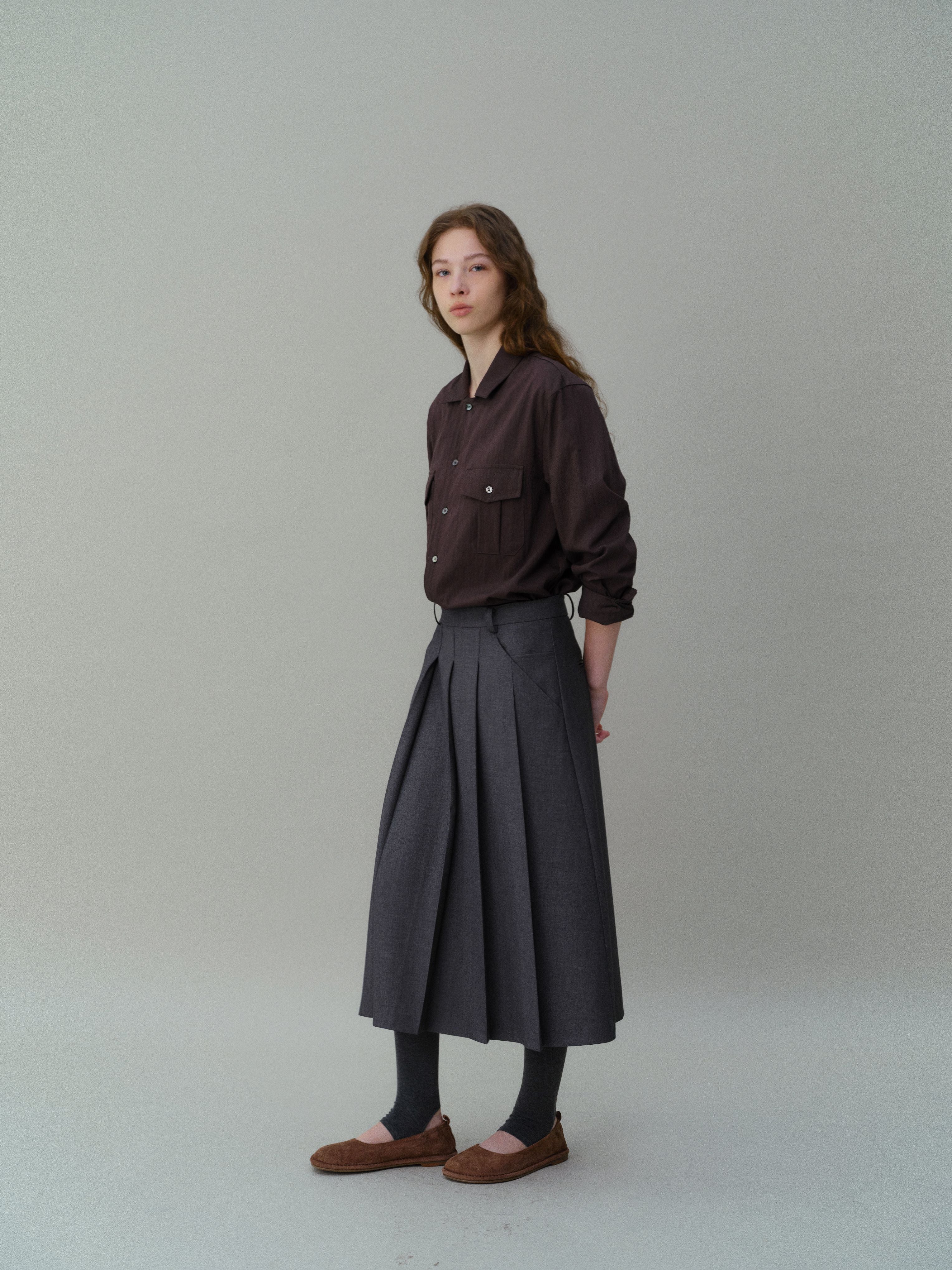 AUBOUR wrinkled signature shirts (5 colors)
