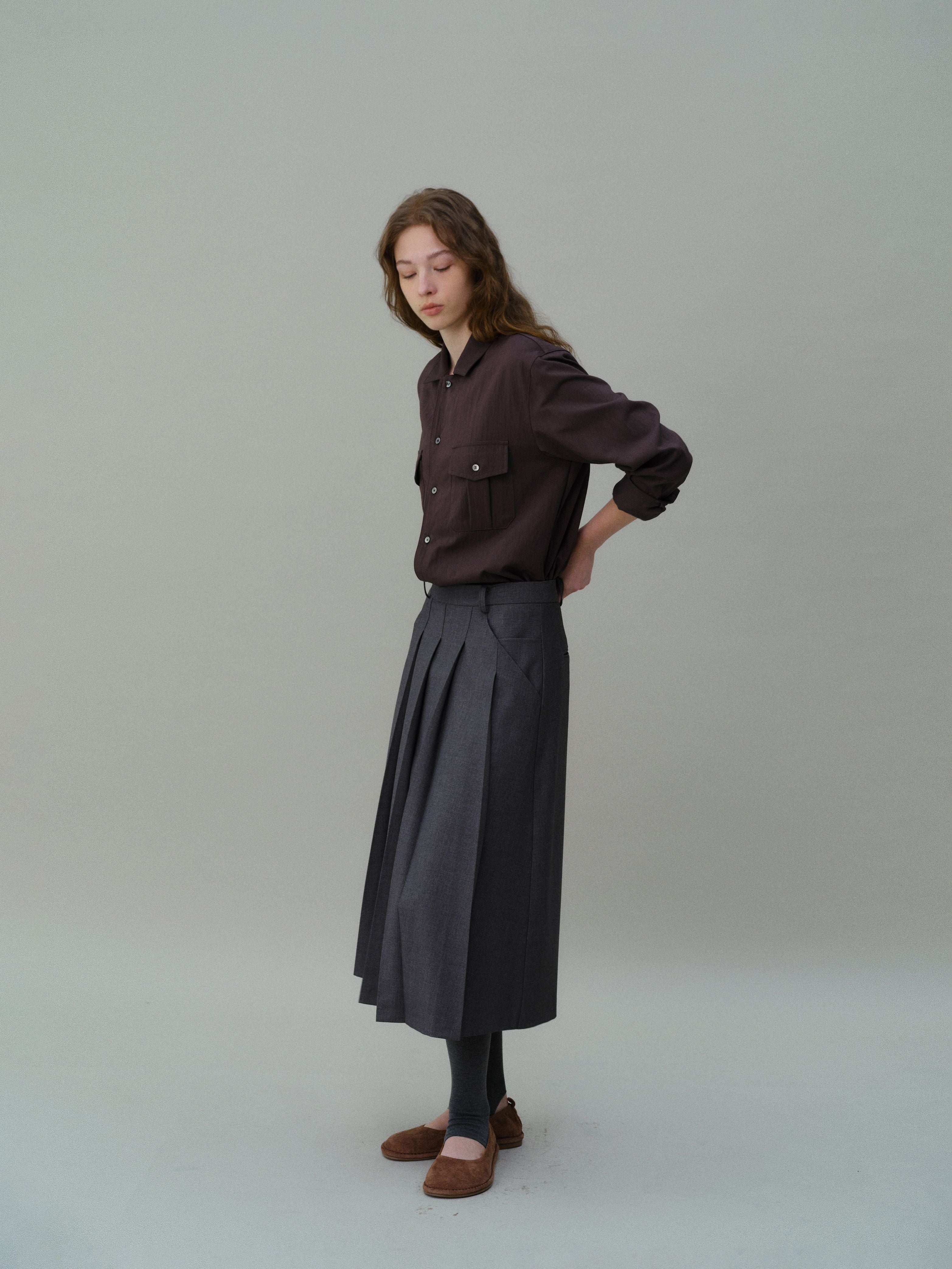 AUBOUR wrinkled signature shirts (5 colors)