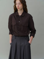 AUBOUR wrinkled signature shirts (5 colors)