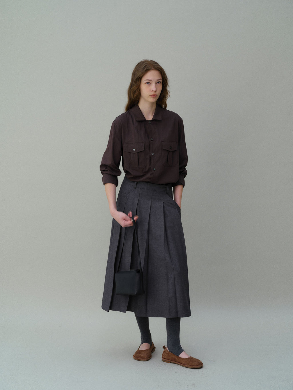 AUBOUR wrinkled signature shirts (5 colors)