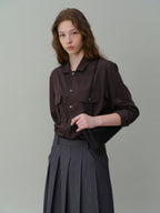 AUBOUR wrinkled signature shirts (5 colors)