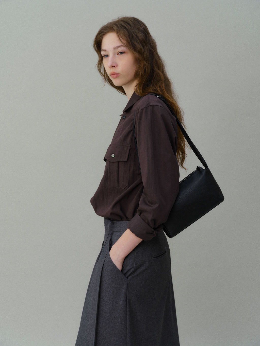 AUBOUR wrinkled signature shirts (5 colors)