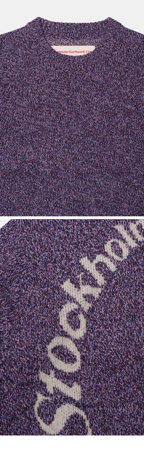 STOCKHOLM (SURFBOARD) CLUB (U) KNIT SWEAT (PURPLE)