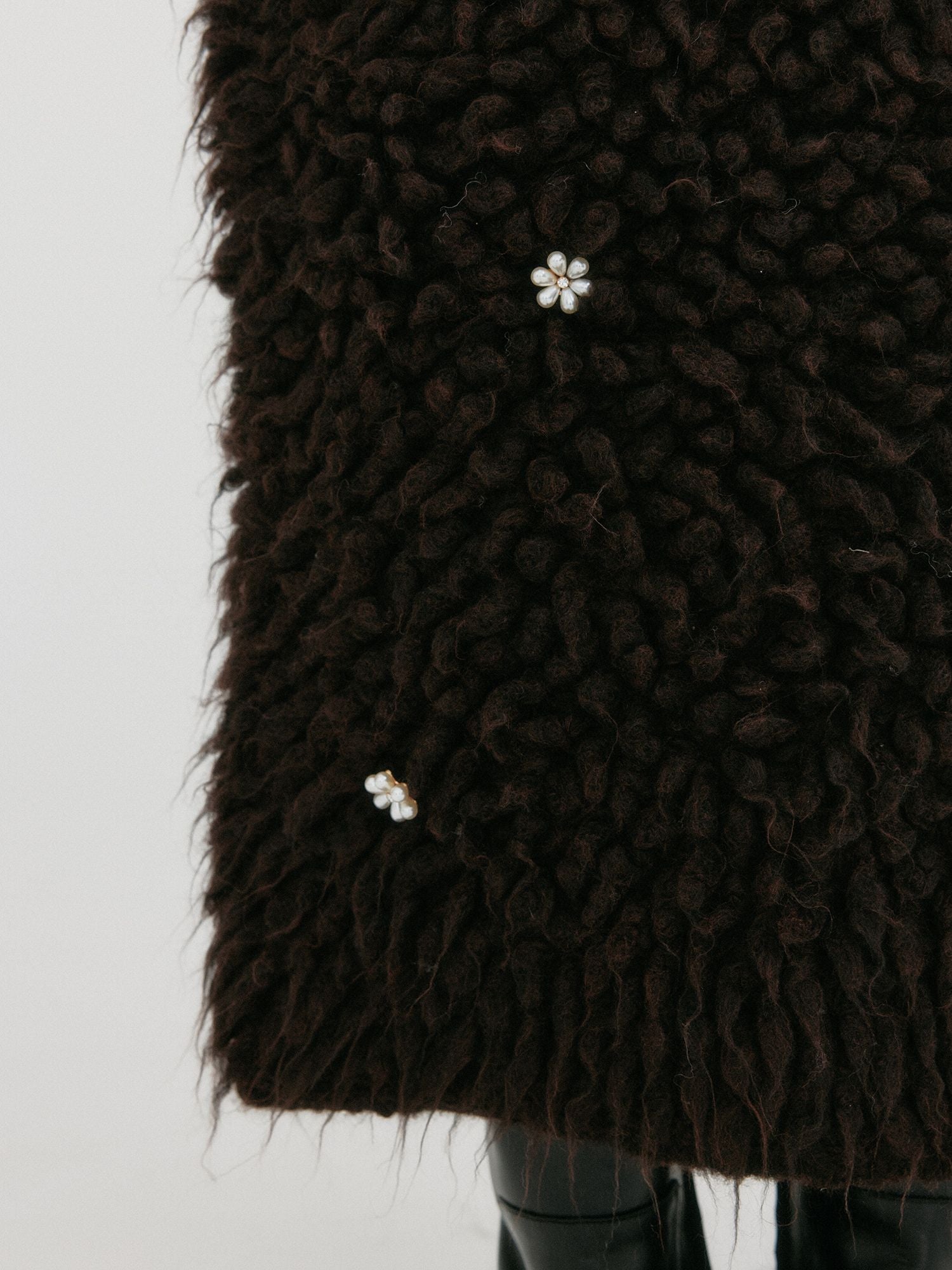 EENK ZIJEL Straight Knitted Skirt - Brown