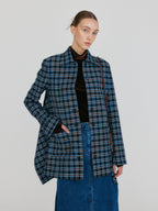 EENK ZILVIN Shirt Jacket - Navy/Sky Blue Multi