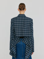 EENK ZILVIN Shirt Jacket - Navy/Sky Blue Multi