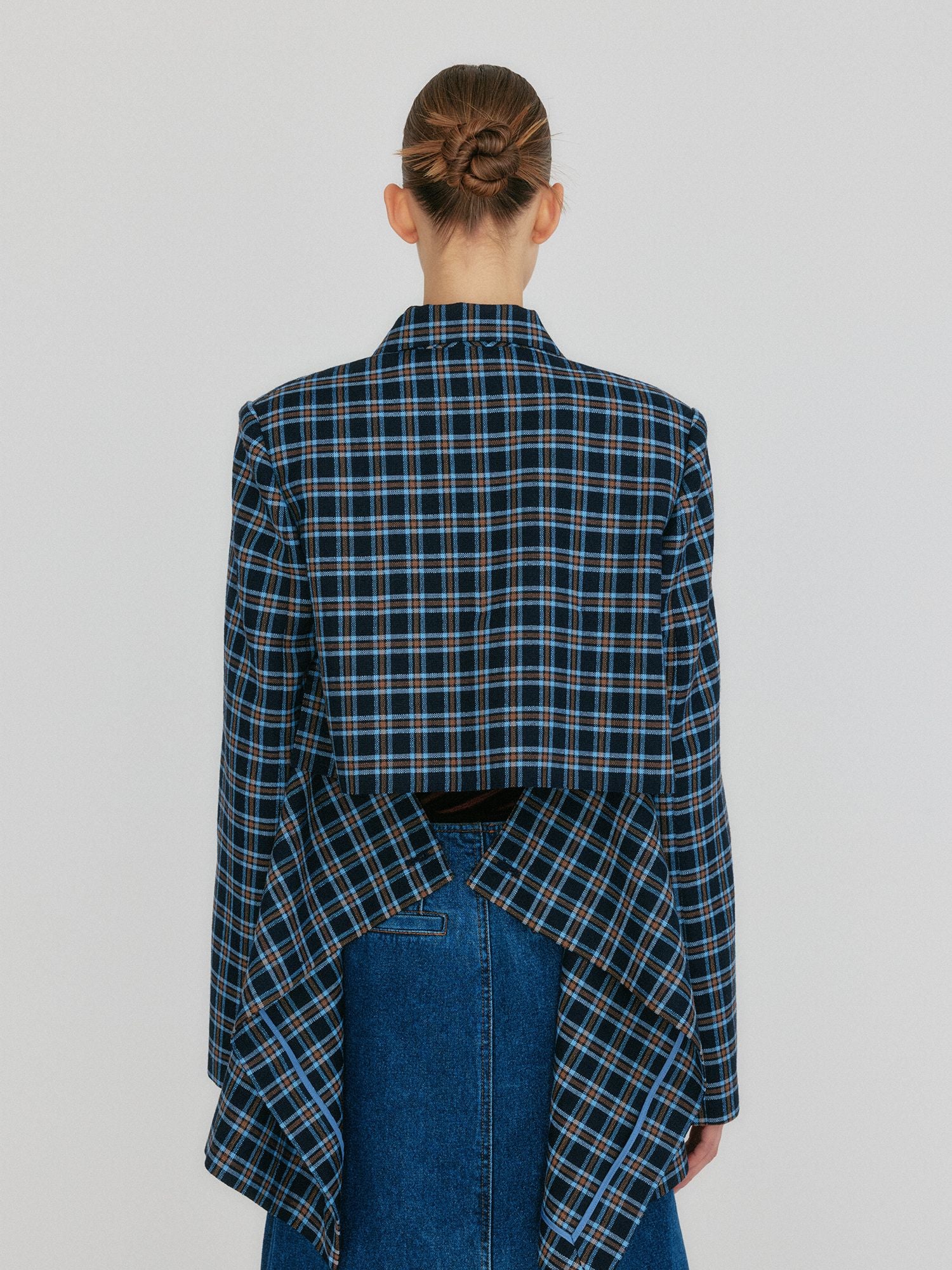 EENK ZILVIN Shirt Jacket - Navy/Sky Blue Multi
