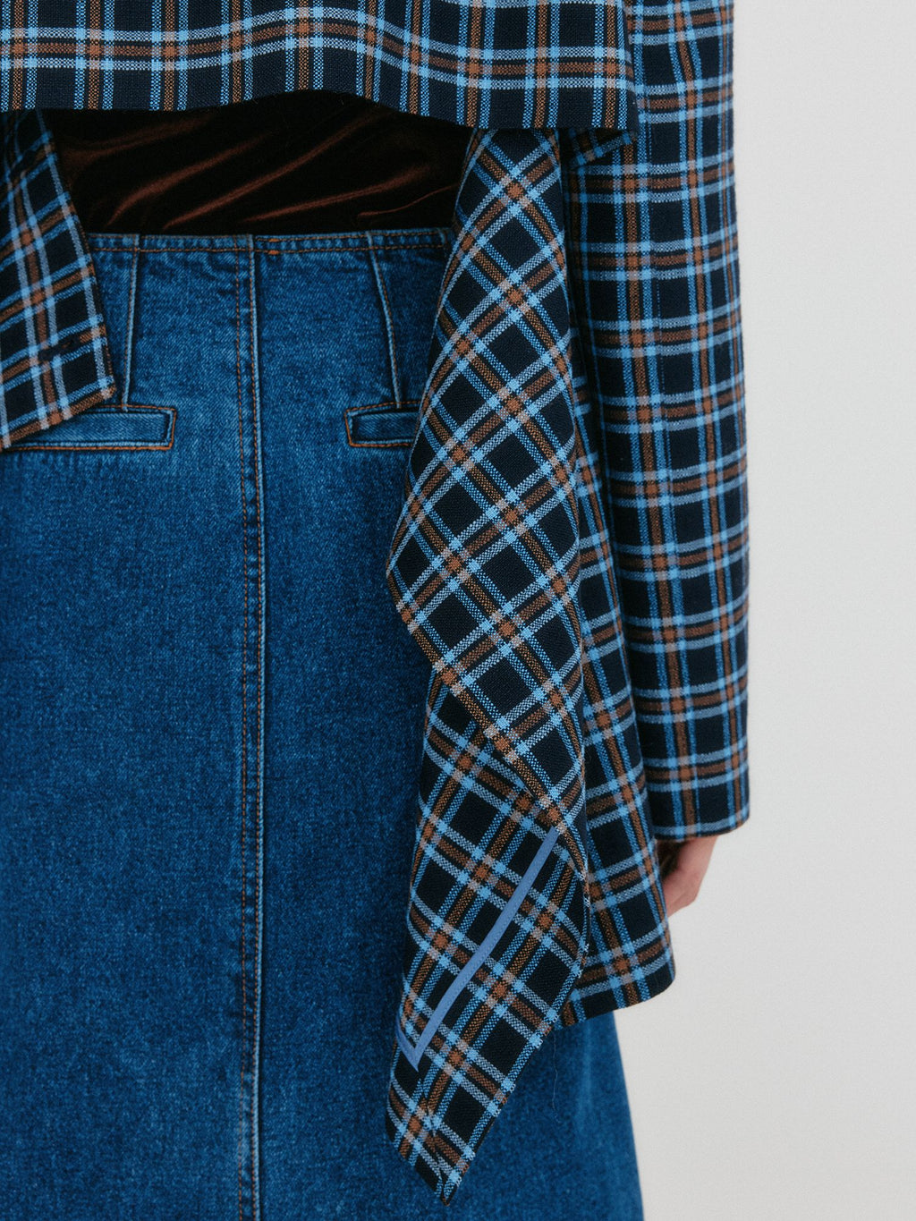 EENK ZILVIN Shirt Jacket - Navy/Sky Blue Multi