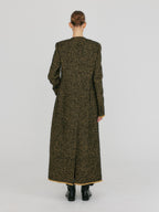 EENK ZILOUS Round Neck Coat - Beige/Black