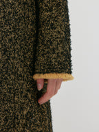 EENK ZILOUS Round Neck Coat - Beige/Black