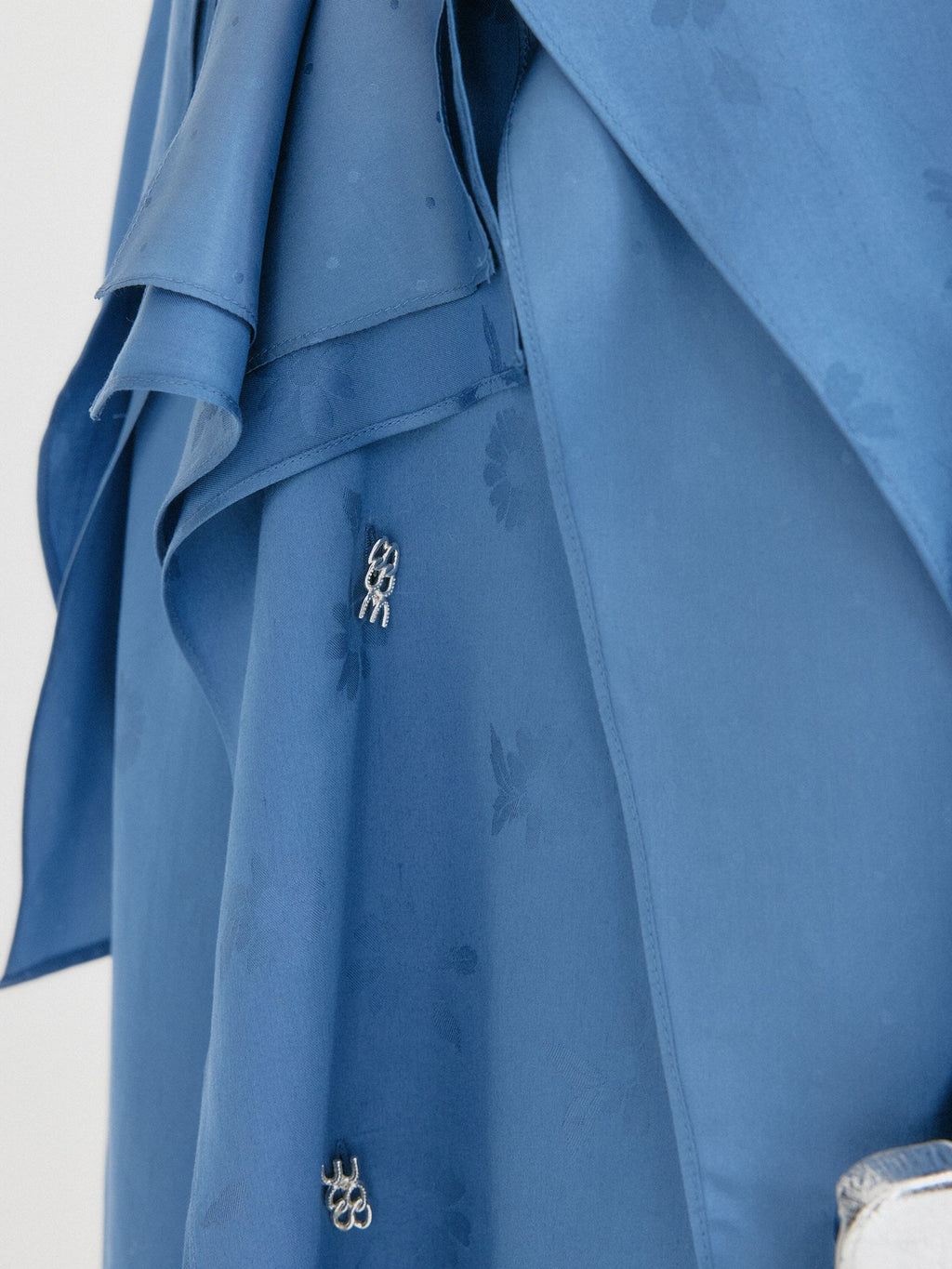 EENK ZAZZE Front Slit Straight Skirt - Blue