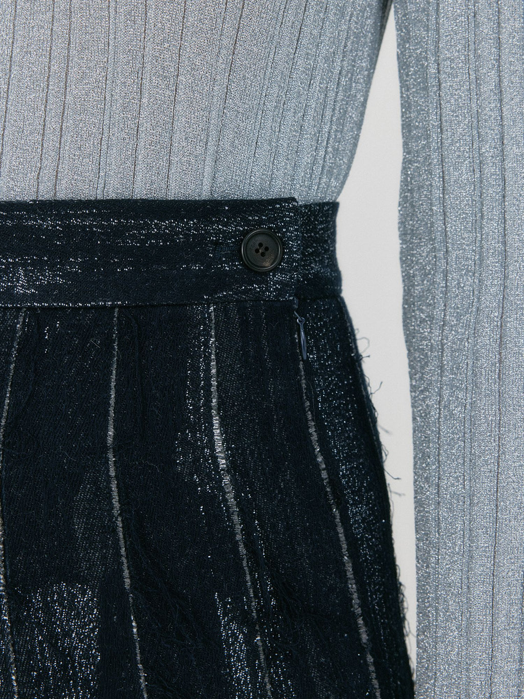 EENK ZLAIIN Pleated Skirt - Navy