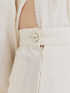 EENK ZLAIIN Pleated Skirt - Ivory