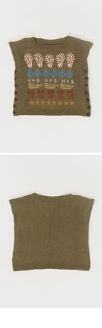 STORY MFG (U) BUTTON VEST (OLIVE CONTEST)