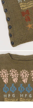 STORY MFG (U) BUTTON VEST (OLIVE CONTEST)