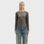 SAMSØE SAMSØE (W) SAMAGDA TOP 15310 (BLACK OLIVE)