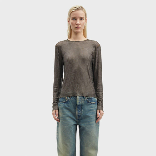 SAMSØE SAMSØE (W) SAMAGDA TOP 15310 (BLACK OLIVE)