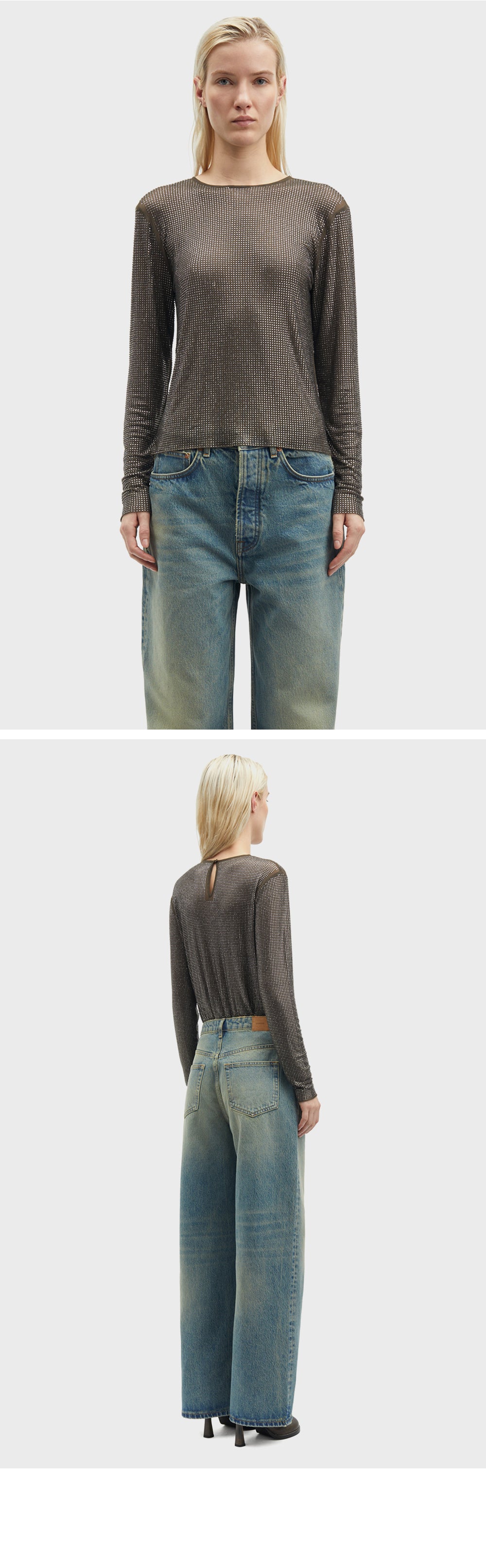 SAMSØE SAMSØE (W) SAMAGDA TOP 15310 (BLACK OLIVE)