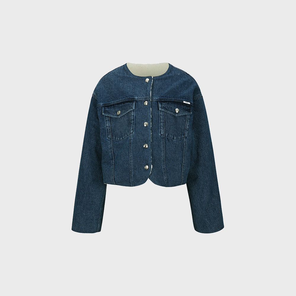 YCH REVERSIBLE DENIM JACKET BLUE (W23DT701BL)