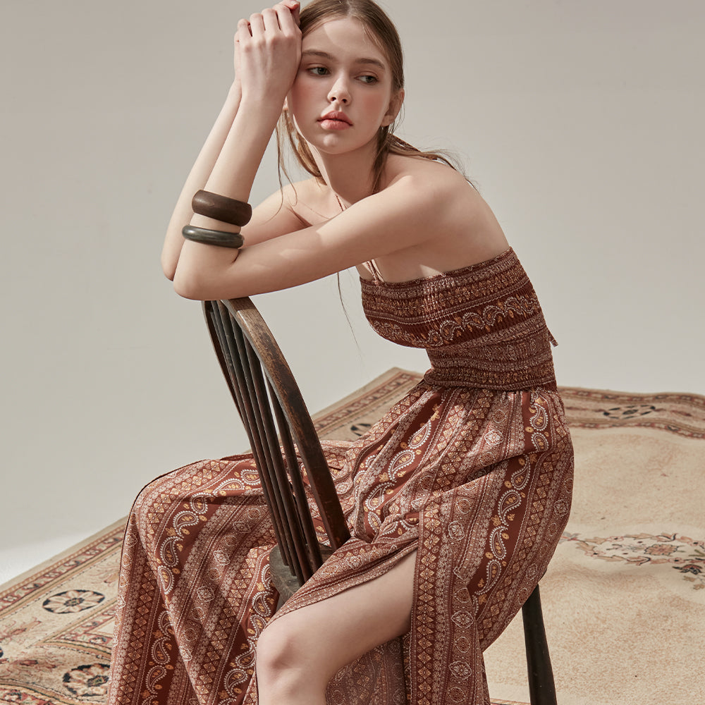 VIKINI VENDER VIKINI VENDER Beaute Ethnic Slit Jumpsuit