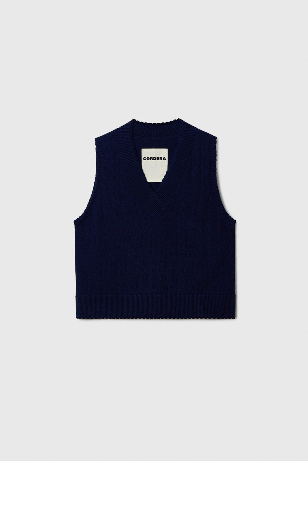 CORDERA (W) MERINO PERLE VEST (PRUSSIAN BLUE)