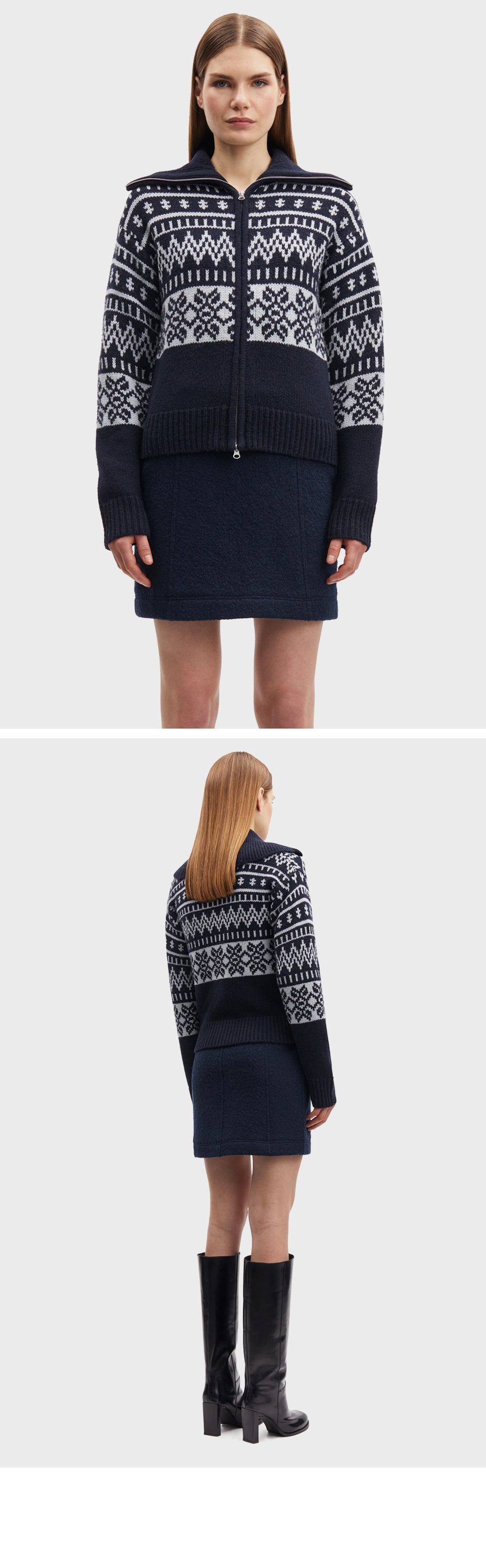 SAMSØE SAMSØE (W) SALOUISA ZIP CARDIGAN 11250 (SALUTE MEL.)