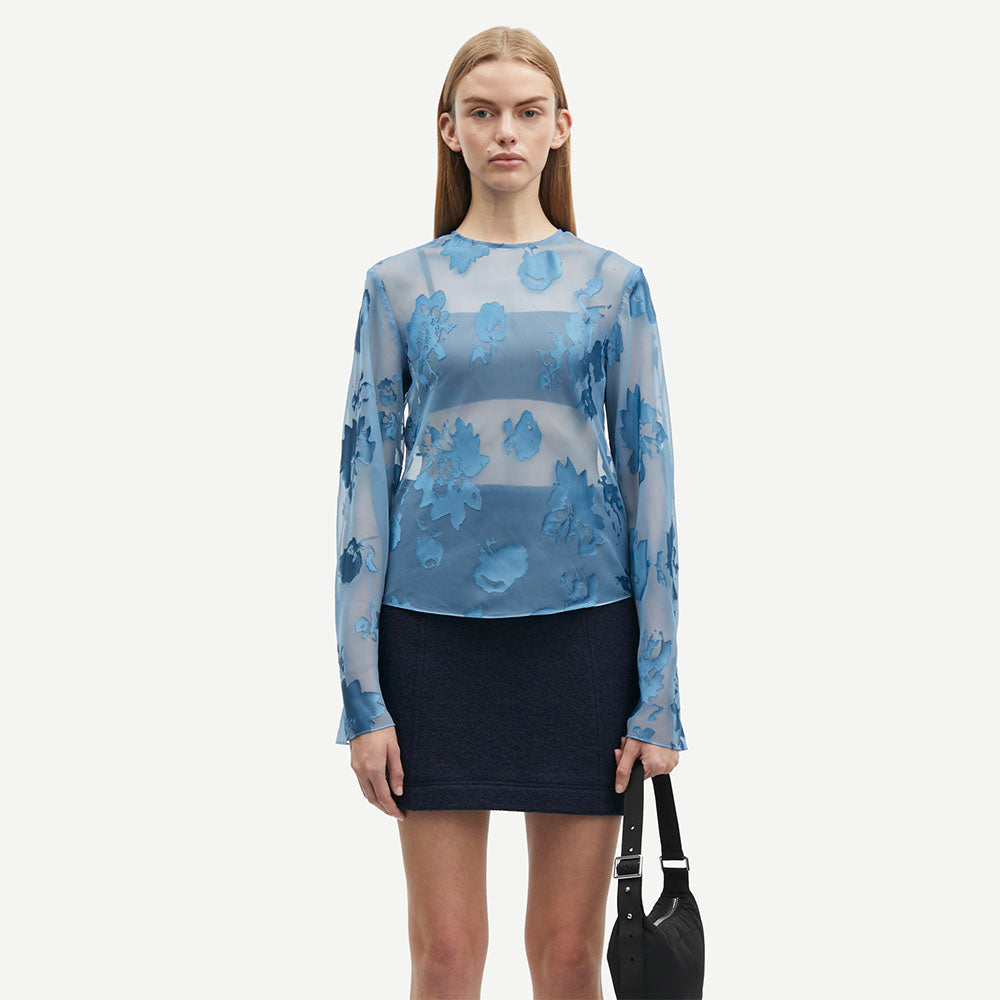 SAMSØE SAMSØE (W) SAMADDA BLOUSE 15311 (BLUE HEAVEN)