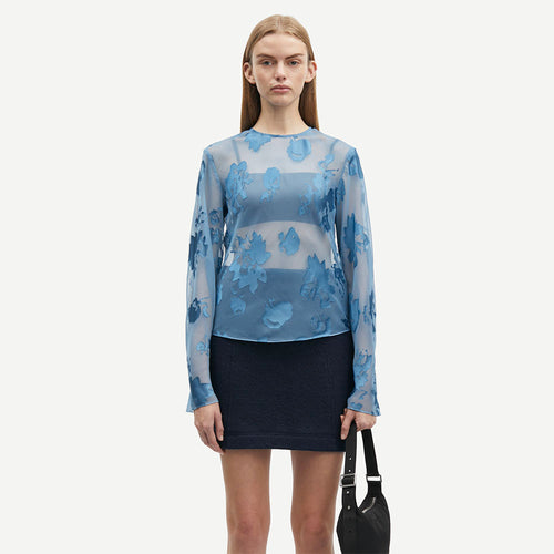 SAMSØE SAMSØE (W) SAMADDA BLOUSE 15311 (BLUE HEAVEN)