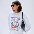 BITTERCELLS Sunny Side Up Sweat Shirt-Light Grey