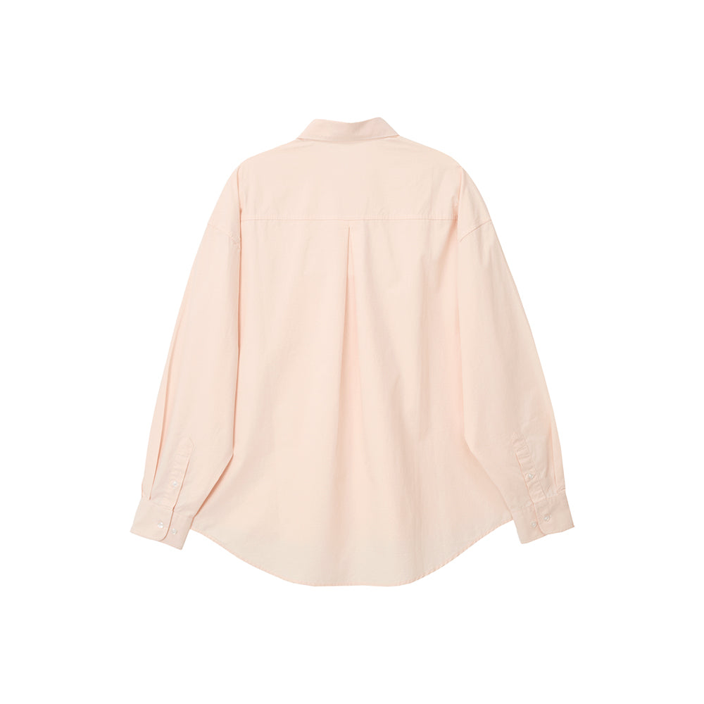 BITTERCELLS Melting Paper Overfit Shirt-Light Pink