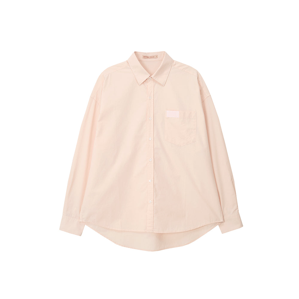 BITTERCELLS Melting Paper Overfit Shirt-Light Pink