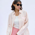 BITTERCELLS Melting Paper Overfit Shirt-Light Pink