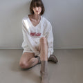 GRIDA-J [5th ​​reorder]grida.j V-neck sweatshirt _ white
