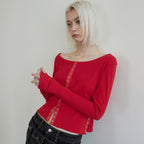 RENSE Line Snap Long Sleeve Red