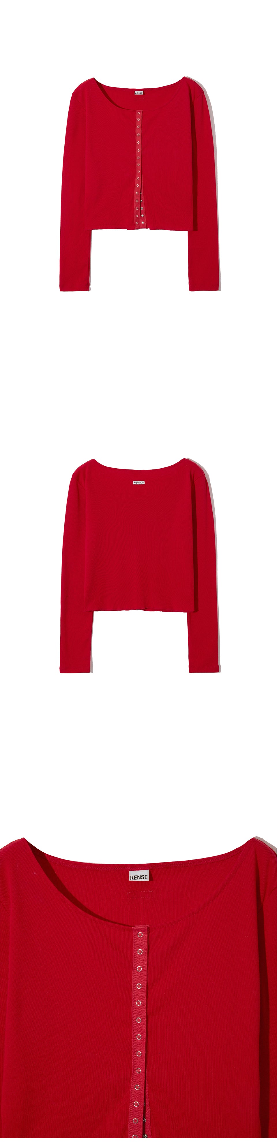 RENSE Line Snap Long Sleeve Red