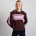 DAMSON MADDER (W) POPPY CREW NECK JUMPER (BURG/LILAC)