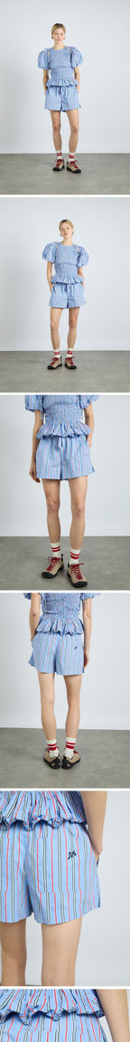 DAMSON MADDER (W) KRISSY PJ BOXER - BOLD BLUE STRIPE (BLUE)