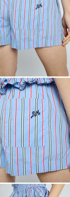 DAMSON MADDER (W) KRISSY PJ BOXER - BOLD BLUE STRIPE (BLUE)