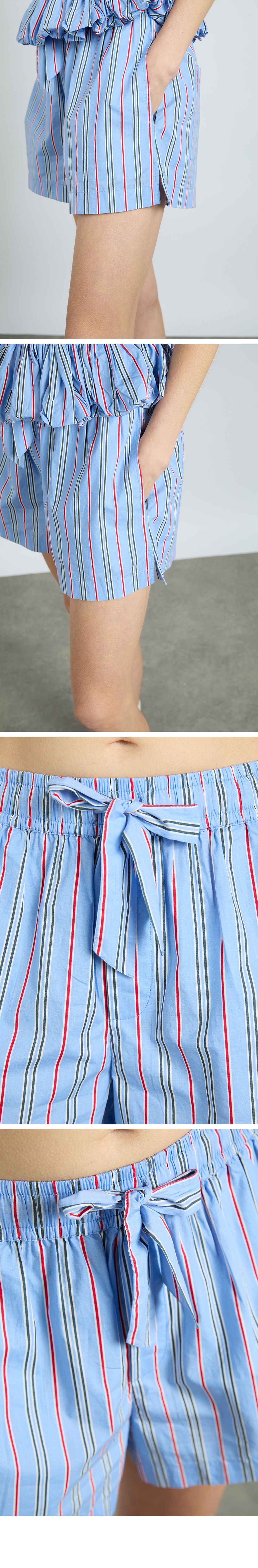 DAMSON MADDER (W) KRISSY PJ BOXER - BOLD BLUE STRIPE (BLUE)