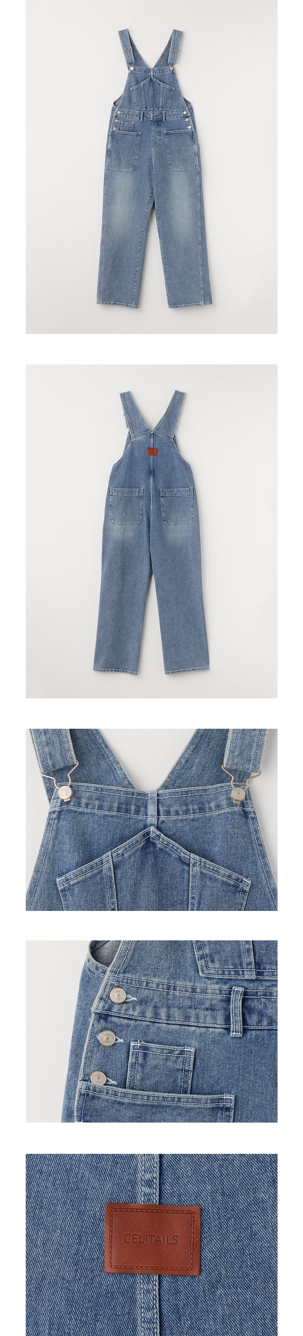 CELITAILS CELITAILS Pocket Denim Overall - Blue