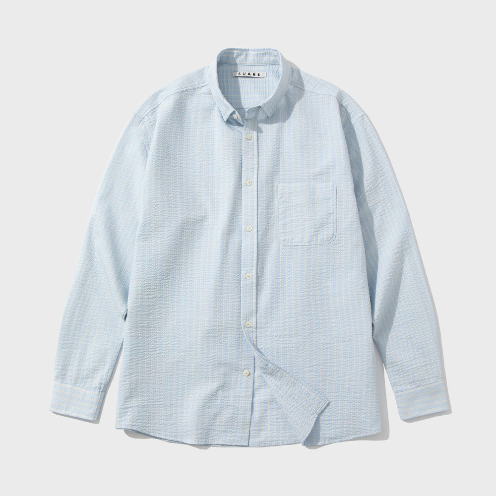 SUARE Creased striped shirt - 3 COLOR
