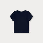SOMEWHEREBUTTER [12th] Boucle Heart Logo Top - Navy