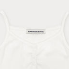 SOMEWHEREBUTTER [18th] Lace Button Sleeveless - Ivory