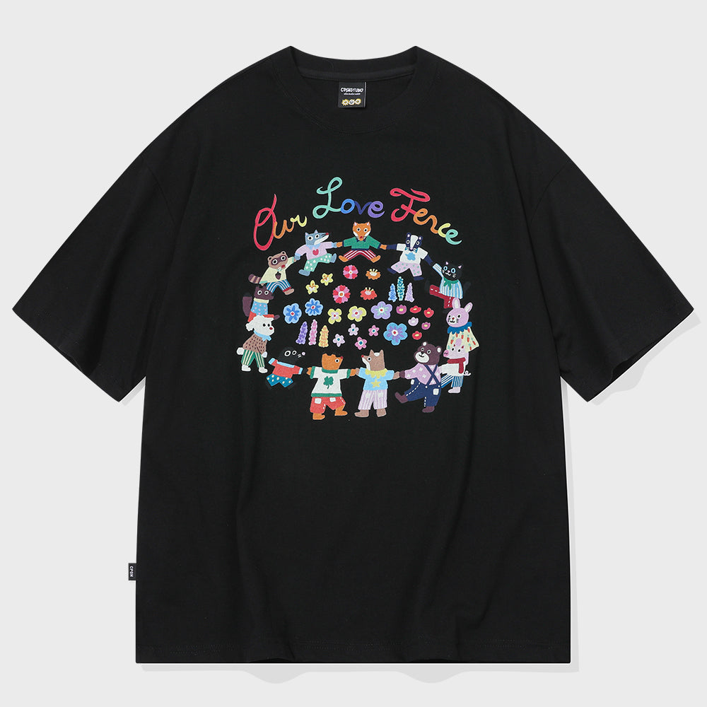 CPGN DTP Love Fence Short Sleeve Tee Black