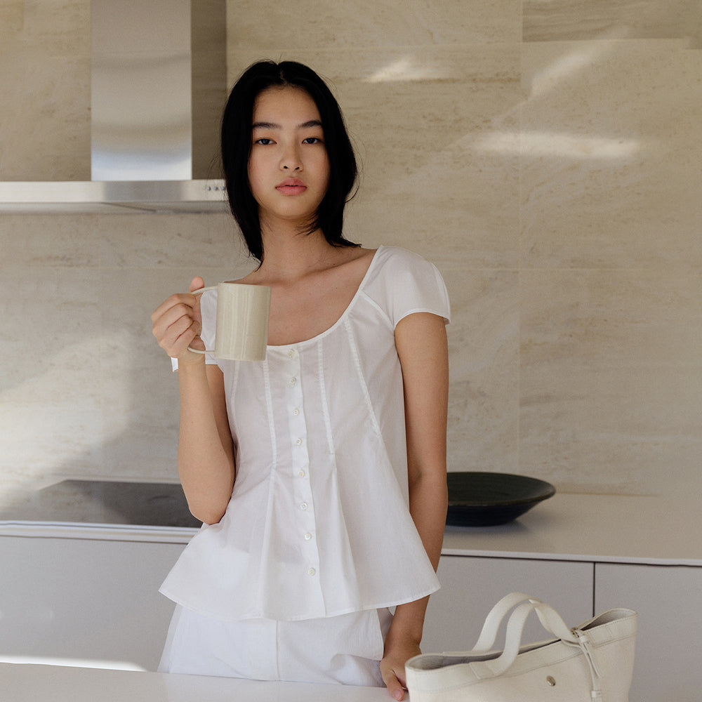 kindersalmon James Cotton Blouse White-Sail