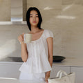 kindersalmon James Cotton Blouse White-Sail