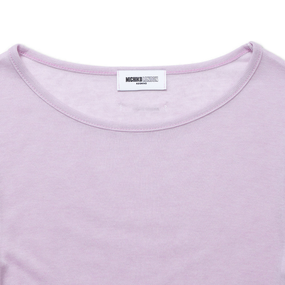 MICHIKO LONDON KOSHINO LAYERD SHEER TENCEL TOP LAVENDER PINK
